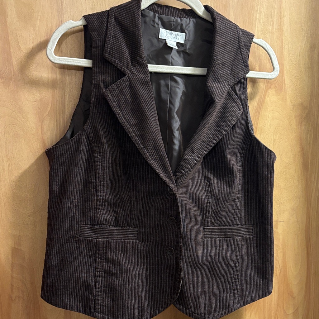 Brown Corduroy Women's Vest